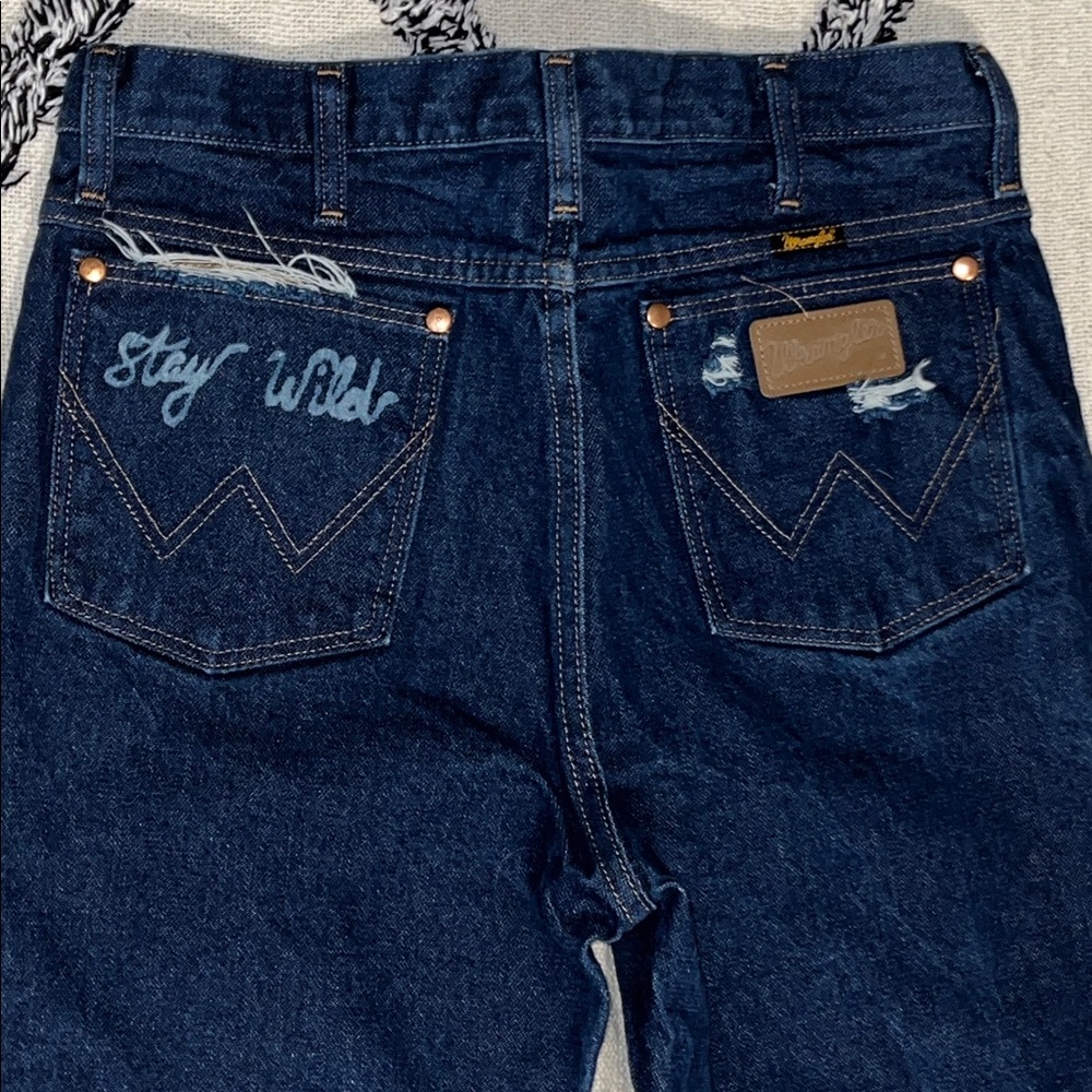 Vintage Wrangler 936DEN size 32 Distressed jeans. Stay Wild